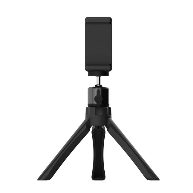 BotaniNest Phone Tripod Stable Triple Legs Falling Retractable Space Saving Hold Phone 360 Rotation Selfie Mobile Phone Holder For Recording Black