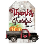Wisconsin Badgers 11'' x 19'' Gift Tag Truck Sign
