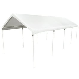 King Canopy Heavy Duty Carport Tent 10ft x 20ft 6 Leg Steel Frame 180gsm Grey Polyethylene Cover Walmart