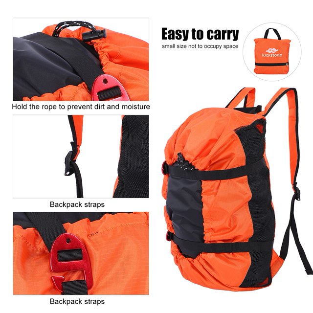 Vbestlife Mochilas para Escalar, Escalada en Roca Bolsa de Cuerdas Monta?ismo Mochila de Hombro Escalada, Senderismo, Trekking(Naranja) Ecomeon no