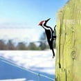 thumbnail image 4 of Woodpecker Garden Decor - Wrought Iron Indoor/Outdoor Metal Crafts Decorative Pendant, 25x14cm, Spray Painted Fade-Resistant Yard Art with Mounting Bracket for Trees, Fences & Porch Railings, 4 of 6