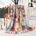 thumbnail image 4 of Pioneer Flower Floral Print Pattern Blanket,Comfortable Soft Lamb Wool Throw Blanket,All Season,Warm Lightweight Blankets for Sofa Bed Couch Living Room Chair,50"x60", 4 of 4