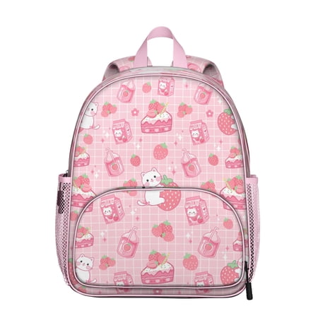 Cat Lover Gift Student Backpack – Watercolor Cat Artwork With Abstract Cat Art And Funny Cat Cartoon Illustration