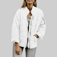 thumbnail image 4 of ZQGJB Women's Causal Lightweight Quilted Jackets Long Sleeve Oversized Soft Cotton Warm Winter Full Zip Up Thicked Outwear Coat with Pockets White XXL, 4 of 6