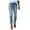 Blue Pants, variant on Qetyuw Women's Ripped Jeans Distressed Boyfriend Denim Pants Ankle Length Stretch Low Rise Straight Leg Pants Trendy Slim Fit Streetwear Skinny Trousers