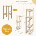thumbnail image 4 of Costway Ensemble de Table de Bar 3 Pcs 2 Tabourets Étagères de Rangement Porte-Verres Économiseur d'Espace, 4 of 10