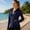 Navy, variant on RYDCOT Women's Sun Protection Hoodie Zipper Long Sleeve Hiking Fishing Lightweight UV Rashguard with Thumb Hole White