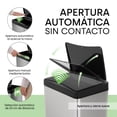 thumbnail image 3 of Bote de Basura con Sensor de proximidad Ninon INOX-50L Acero Inoxidable Antihuellas 50 litros, 3 of 8