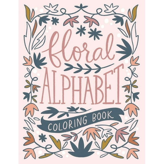 Floral alphabet coloring book (Paperback)