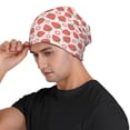 thumbnail image 3 of Naloa Strawberry Flower Soft Beanie Hat, Knit Beanie Daily Beanie in Fine Knit for Women Men Winter Travel, Outdoor, 3 of 7