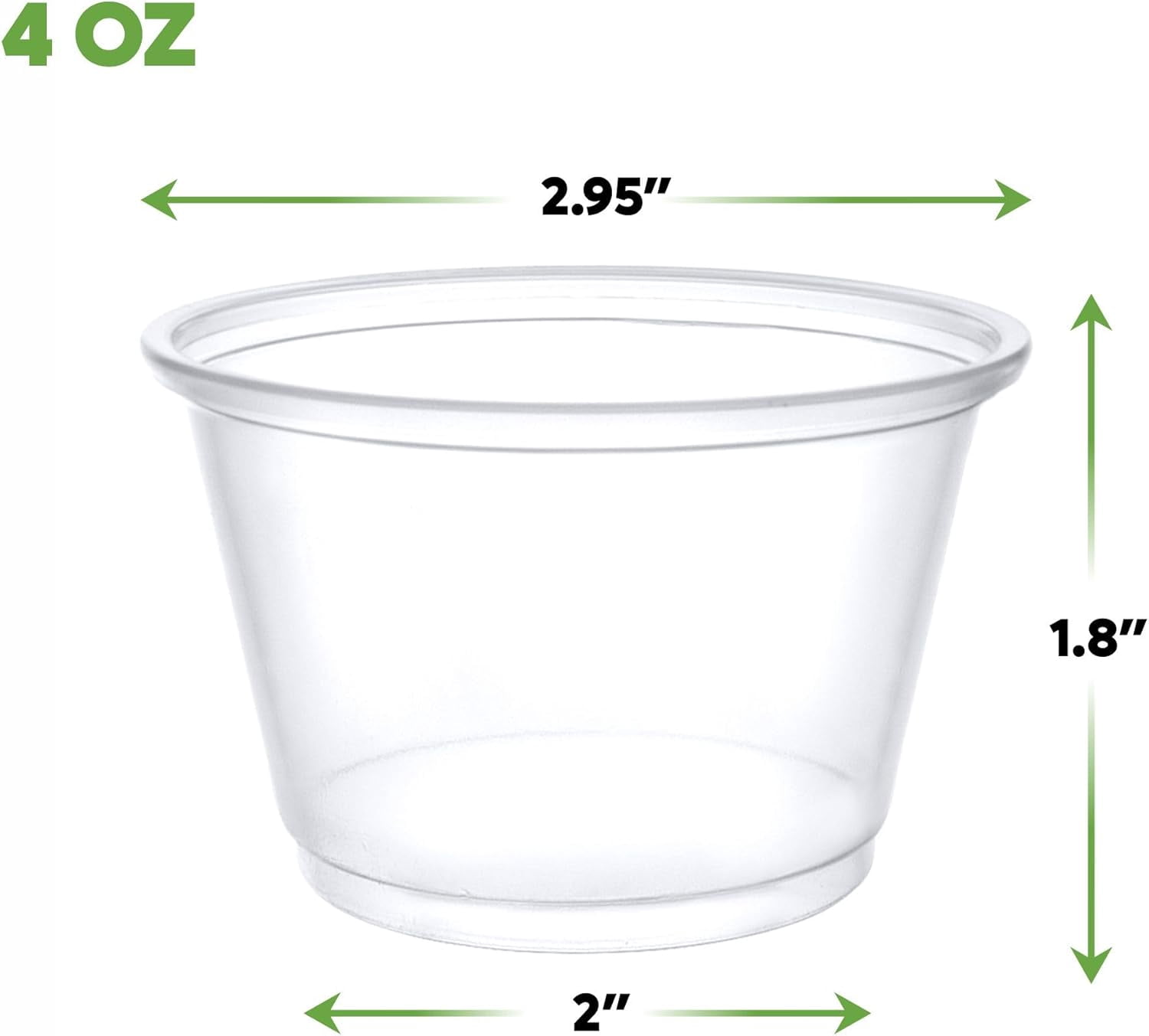 GUSTO 3.25 oz Jello Shot Cups, 250 Sets Clear Plastic Condiment Cups for  Dips, Snacks, Sauces & Food Samples