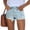 A, variant on Stralyhd Denim Shorts Women Mid-High Waist Jean Shorts Cut Hem Jean Short Ripped Raw Hem Hot Shorts Distressed Jean Short with Pockets Sky Blue L