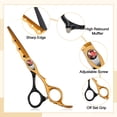 thumbnail image 3 of Unique Bargains Professional Hair Cutting Scissors Black Gold Tone Haircut Scissors 0.91"x0.67" Stainless Steel, 3 of 7