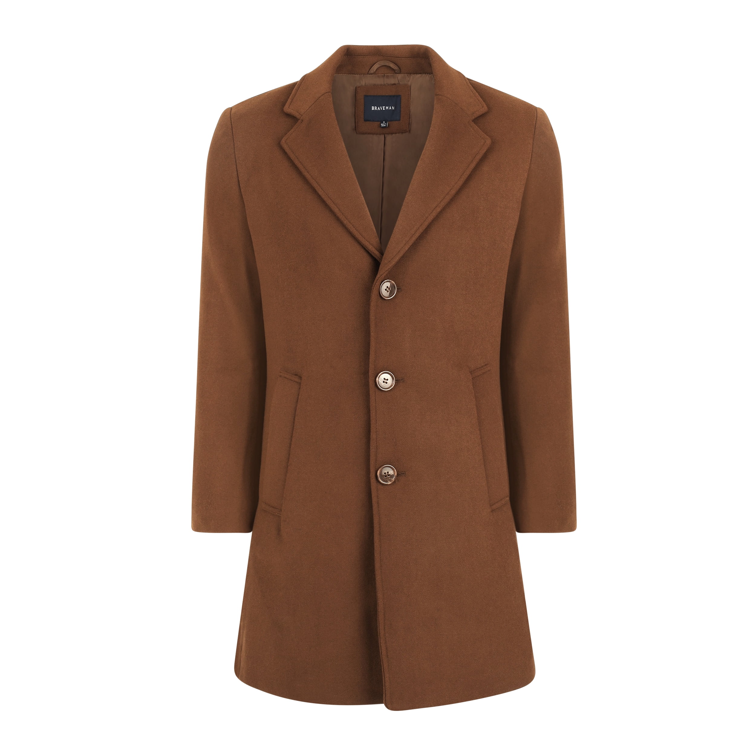 Men s Tailored Wool Blend Notch Collar Wool Blend Walker Car Coat Jacket