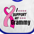 thumbnail image 4 of Inktastic Breast Cancer Awareness I Support My Grammy with Pink Ribbon Boys or Girls Baby Bib, 4 of 4
