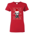 thumbnail image 1 of Ladies Abraham Lincoln President USA Ugly Christmas Funny DT T-Shirt Tee, 1 of 2