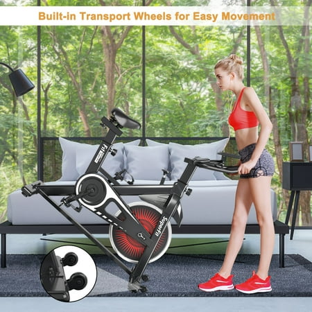 pyhigh indoor cycling bike belt drive stationary bicycle