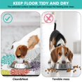 thumbnail image 4 of Boho Retro Floral Pet Feeding Mat-Abstract Art Pattern Absorbent Pet Placemat for Food and Water Bowl, with Waterproof Rubber Backing, Quick Dry Water Dispenser Mat for Dog and Cat (12"x20"), 4 of 7