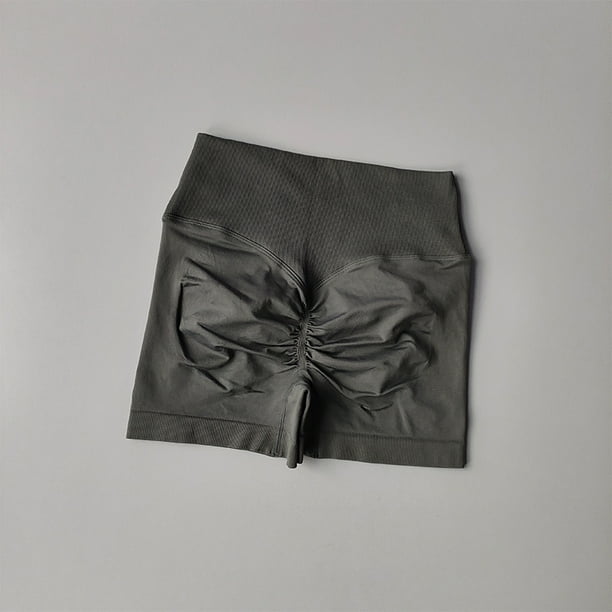 Pantalones cortos deportivos de cintura alta para levantamiento de cadera cruzada, ajustados, deportivos, para correr, glúteos de melocotón, pantalones de Yoga de secado rápido de tres piezas
