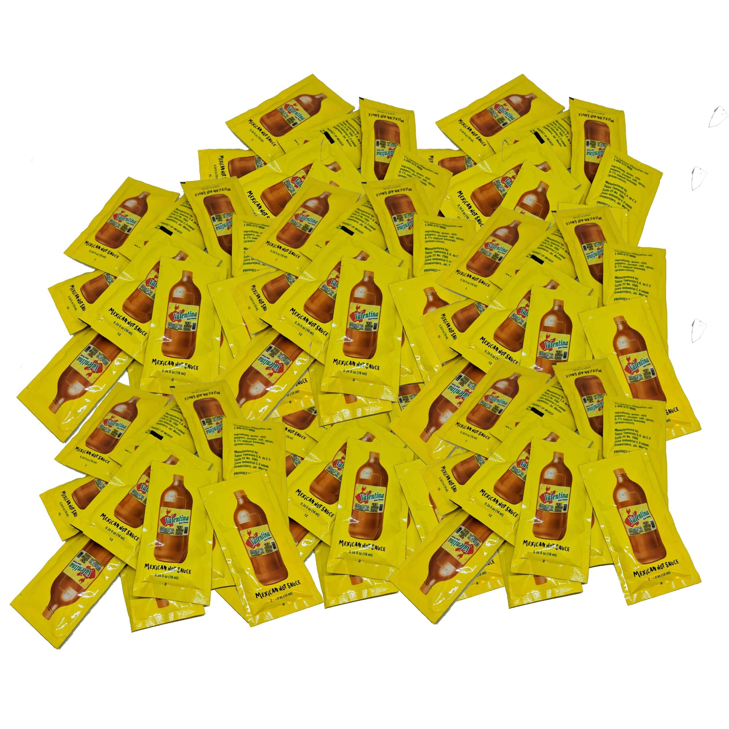 Valentina Mexican Hot Sauce Picante Salsa Seasoning Salt Spice Mix, 0.3 oz. per Punch (Pack of 100)