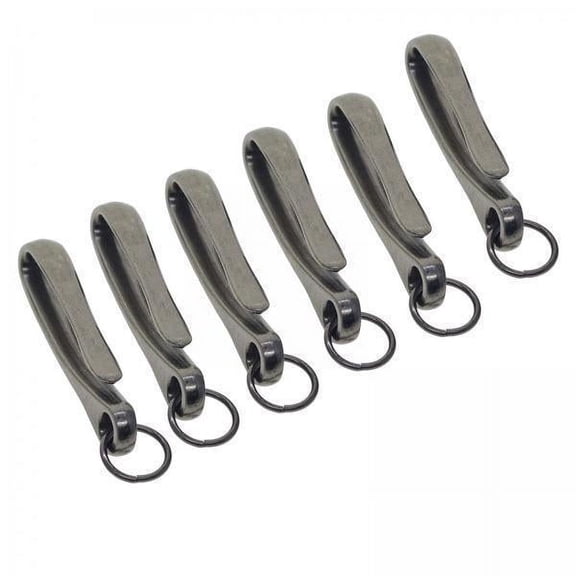 Segolike 2x6Pcs Japanese Hook Keychain Belt Clip Purse Wallet Holder Key light black