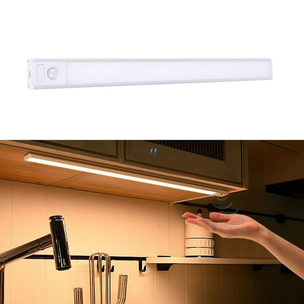 Luz De Armario, Funciona Con Pilas Sensor De Movimiento LED Neutro Cálido Fácil Instalación Tira De Luz De Gabinete Delgada Para Escaleras Para Armario