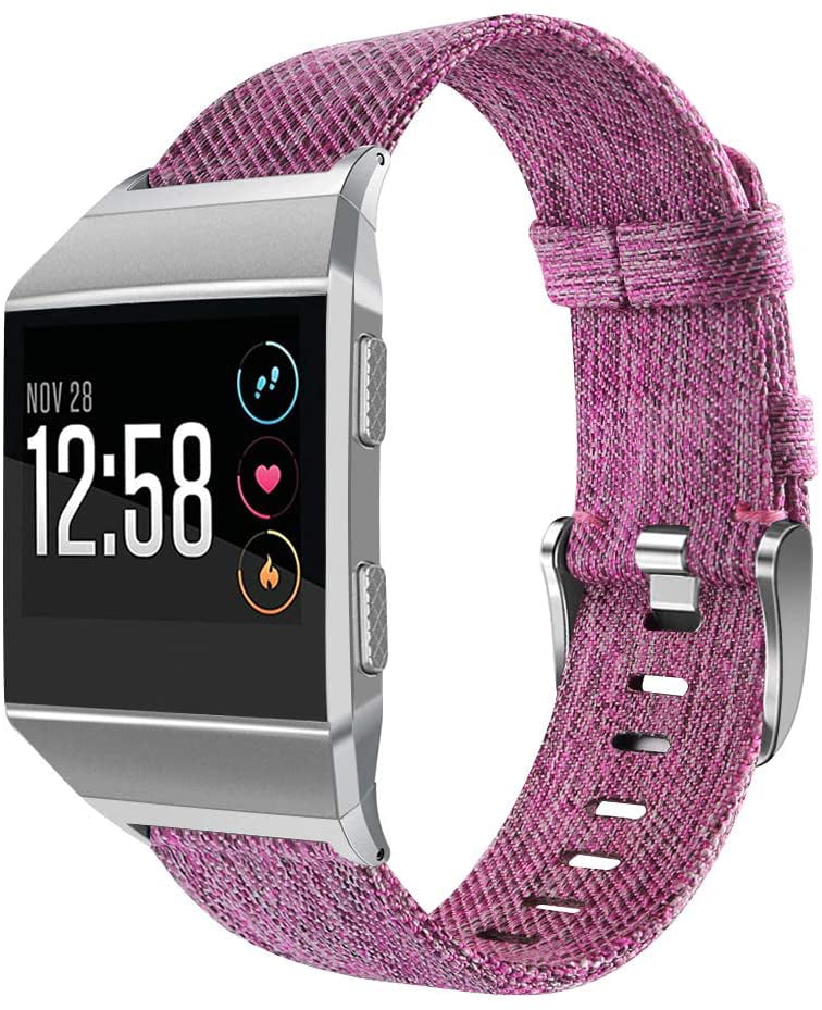 Rose Gold KingAcc Compatible Fitbit Ionic Bands Rose Pink Magnetic Clasp Lock Wristband Strap Women Men Large Small Silver Milanese Stainless Steel Mesh Metal Replacement Band for Fitbit Ionic