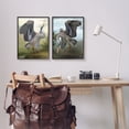 thumbnail image 3 of Stupell Industries Crane Dance Landscapes Animals & Insects Painting Black Framed Art Print Wall Art, 16 x 20, 3 of 10