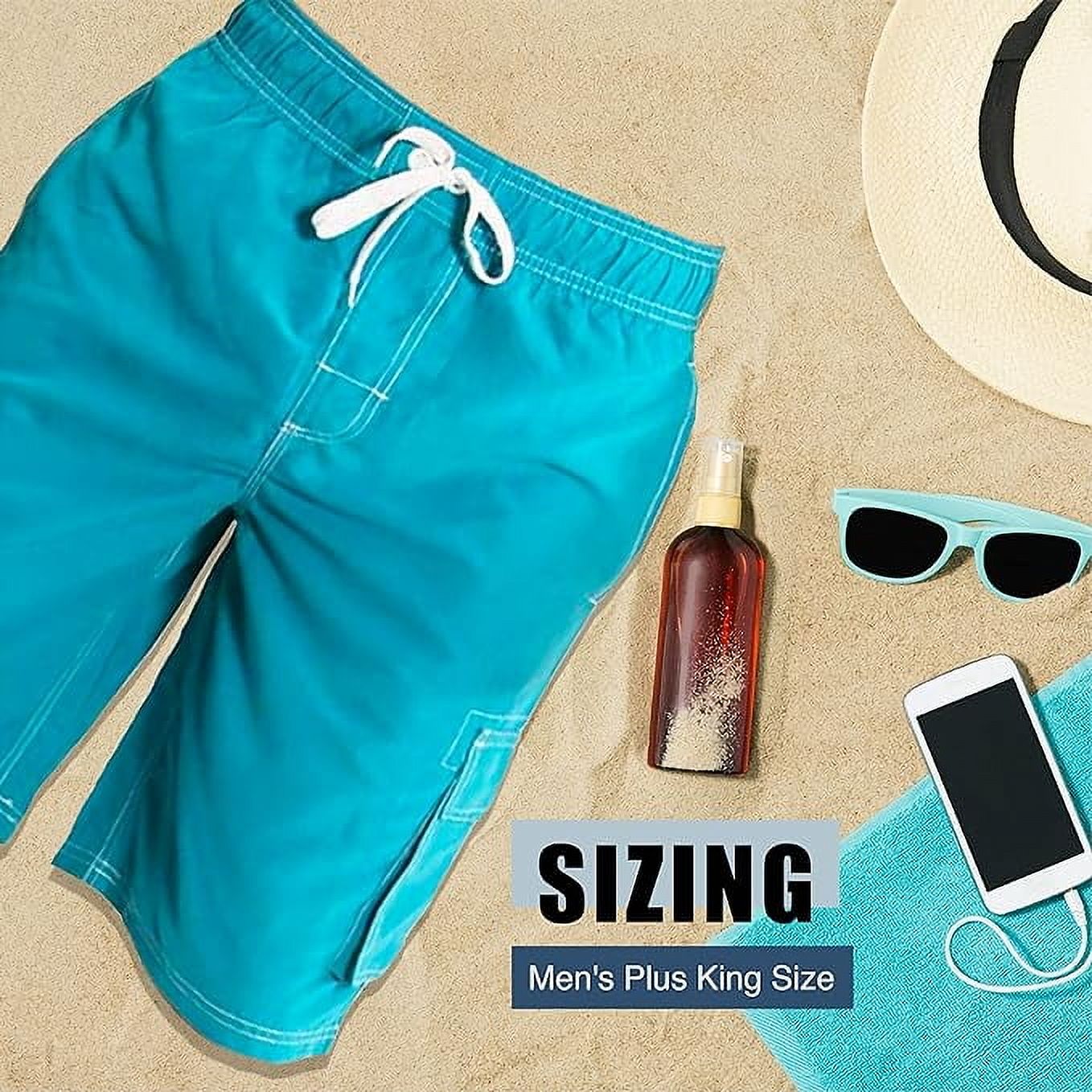 Norty Men's Quick-Dry Swim Trunks with Cargo Pockets photo 7