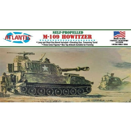 UPC: 0850002740745 | Atlantis Models AANA326 1-48 Scale M-109 Howitzer Tank Plastic Figures