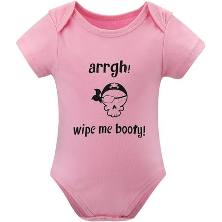 

Arrgh Wipe Me Booty Newborn Boy Coming Home from Hospital Outfit Short Sleeve Boy Take Home Outfit White Infant on