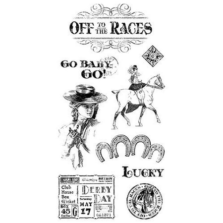 - IC0368S Off To The Races Cling Stamp Set 1 (of 3),,, Off to the races cling stamp set 1 (of 3) #IC0368 By Graphic 45