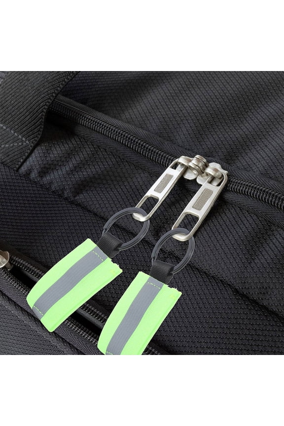E 6Pcs Reflective Keychains Black Pendant Safety Gear for Backpack and Car Key Decoration