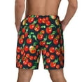thumbnail image 4 of Uemuo Tomatoes Pattern Mens Swim Trunks Quick Dry Board Shorts with Mesh Lining, Stretch Beach Shorts Quick Dry No-Chafing Board Shorts-Small, 4 of 9