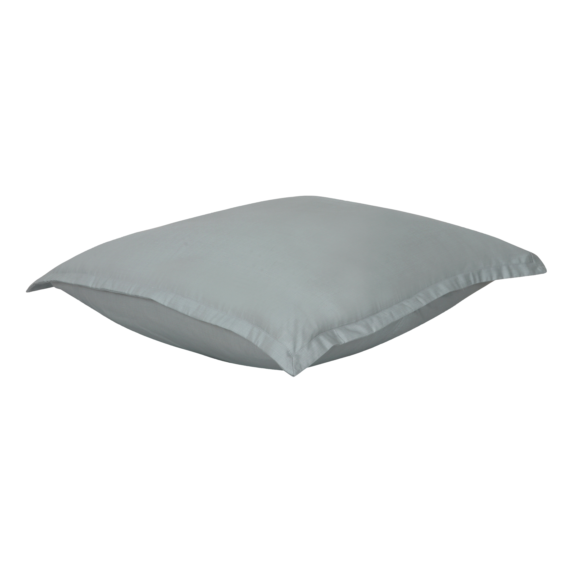 Delara GOTS Certified 100% Organic Cotton 2 Inch Flange Euro Sham Set of 2, 26"X26", Mitzi Grey