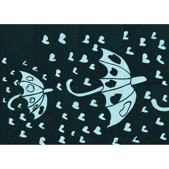 Ahgly Company Machine Washable Indoor Rectangle Transitional Deep-Sea Green Area Rugs, 5' x 7'