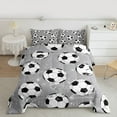 thumbnail image 2 of Castle Fairy Teens Sport Soccer Gamer Full Size Comforter Sets 3-Piece,Vintage Graffiti Splash Bedding Comforter Set,Ball Game Lightweight Bedding Sets,Ultra Soft Home Decor,Reversible, 2 of 8