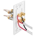 thumbnail image 5 of 2X Placa de Pared de Altavoz de 4 Postes Placa de Pared de Cine en Casa Panel de Audio para 2 Altavoces, 5 of 5