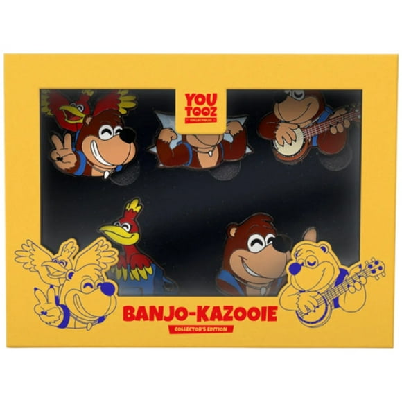 Banjo Kazooie - Banjo - Youtooz Ensemble de 5 Pins (Duo, Flex, Strum, Pack, Thumbs Up)