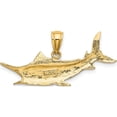 thumbnail image 4 of 14K Yellow Gold 2-D Textured Marlin Fish Charm (12.3 X 31.6) Made In United States k7443, 4 of 5