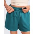 thumbnail image 3 of Shorts CRZ YOGA de Algodón Cómodos con Cordón Verde Talla L, 3 of 4