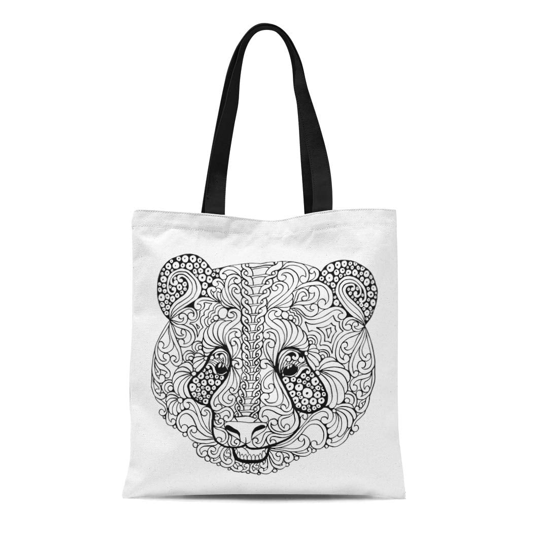 Women Large Tote Top Handle Shoulder Bags Panda Animal Satchel Handbag