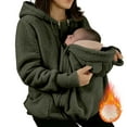 thumbnail image 4 of mgoYE Women's Zip Up 3 in 1 Maternity Ba’by Wearing Hoodie Sweatshirt Jacket(AG,2XL), 4 of 7