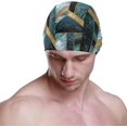 thumbnail image 2 of FYBTO Swimming Cap FYBTO Marble Gold Mosaic Art Texture Unisex Adult FYBTO Polyester, 2 of 4