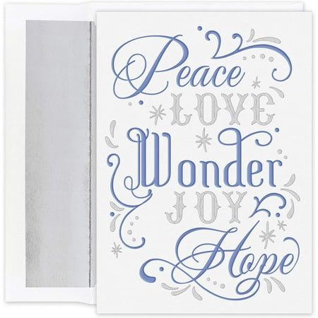 Embossed christmas cards with foil envelopes