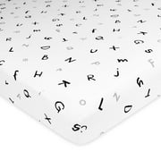 American Baby Company 100% Natural Cotton Fitted Pack and Play Sheet 39" x 27" - Soft & Breathable Pack N Play Sheet for Playpen, Playard & Mini Crib Mattress, Alphabet, for Boys & Girls