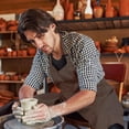 thumbnail image 2 of 1 Pcs Pottery Split-Leg Make Ceramic Apron, Long Split-Leg Artist Painting Apron with 3 Pockets for Men and Women, 2 of 8