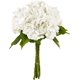 thumbnail image 1 of 2 piezas, flores artificiales de hortensias blancas de tacto real con tallo largo y hojas, flores de hortensias sintéticas de látex completo para decoración de fiesta en el hogar floral, 1 of 5