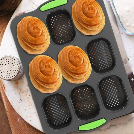 OUNONA  Professional Bread Pan Kitchen Cake Muffin Tin Molder Baking Pans Green