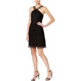 thumbnail image 1 of Kensie Womens Crochet A-line Vestido tubo, negro, pequeño Kensie Línea A, vaina, 1 of 2